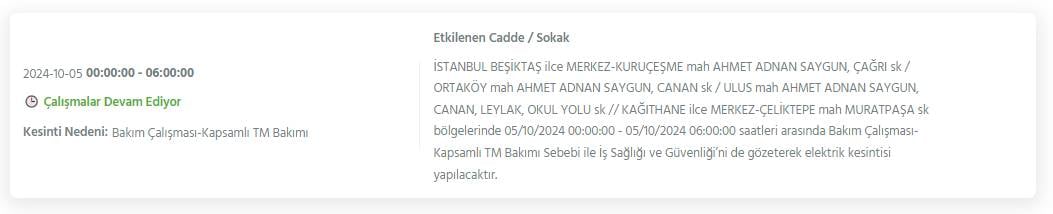 Gece yarısından itibaren İstanbul'un 19 ilçesinde 8 saati bulacak elektrik kesintisi 18